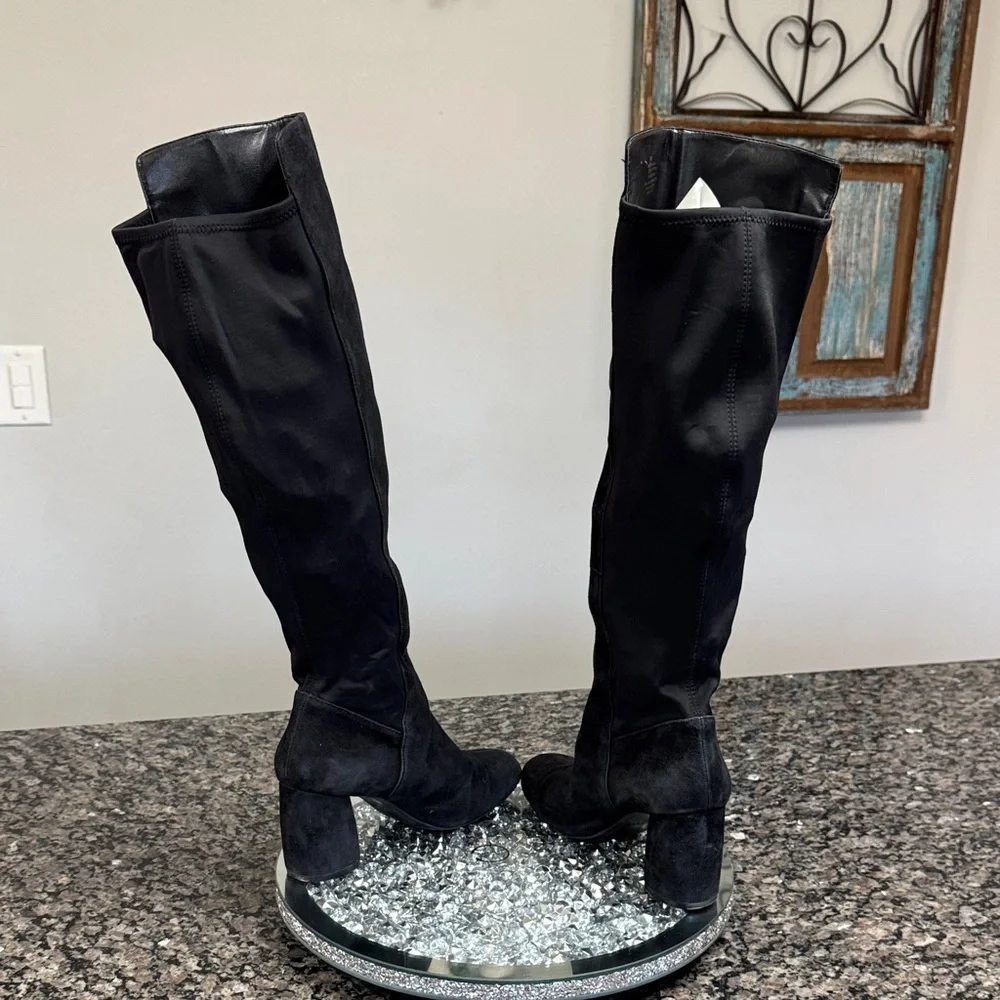 Nine West Black black suede tall Boots 8